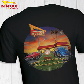 In-N-Out Burger　2010 RACE FOR THE TASTE BLACK インアンドアウトバーガー オリジナルプリントTシャツ【sku126-blk】【お取り寄せ商品】