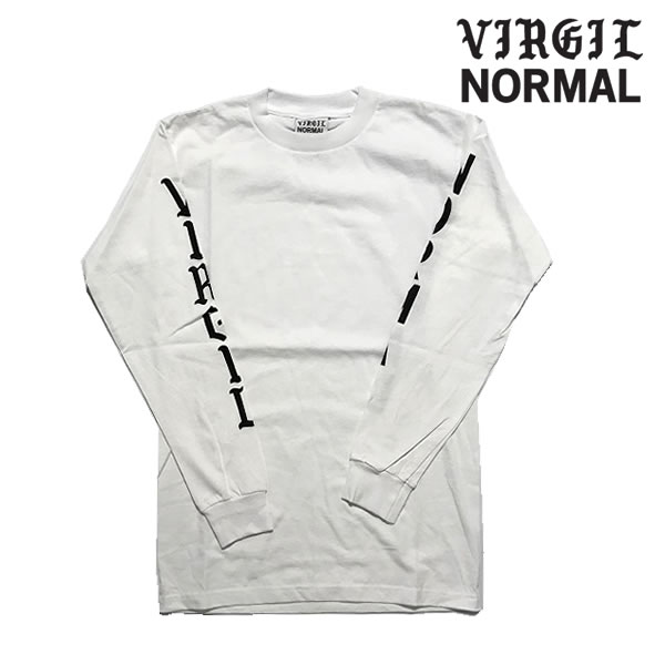 日本未展開ブランド あす楽 公式通販 即納 9 30迄の特別プライス ヴァージルノーマル 期間限定送料無料 Virgil Normal ロングスリーブT Long T-shirt vn002-white Sleeve Shop WHITE