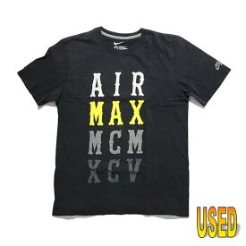 USED TEE ユーズド Tシャツ 『NIKE Air MAX』ナイキ ロゴ【pru0070-blk】