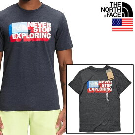 【正規品】【USAモデル】The North Face Americana Tri-Blend Tee ノースフェイス USAモデル メンズ ロゴ Tシャツ 【960101842-navy】swqma