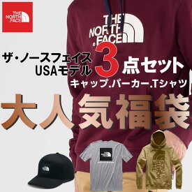 【正規品】The North Face ノースフェイス USAモデル　 キャップ、パーカー、Tシャツ 3点セットお楽しみ 福袋【ad1180】q