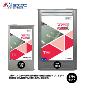 ボウジンテックス#5000U 高耐候性 赤 17kgセット【メーカー直送便/代引不可】水谷ペイント 床用 塗料