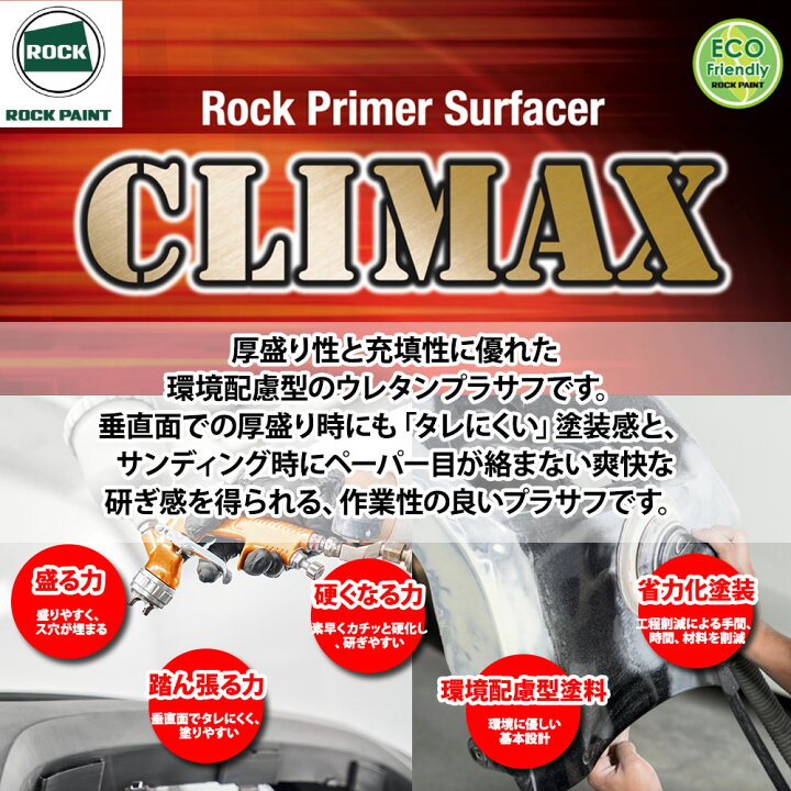 楽天市場】ロックプラサフクライマックス ブラック 4kg/ロックペイント 
