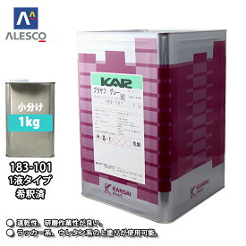 関西ペイント 1液プラサフ（希釈済）グレー　1kg　自動車用ウレタン塗料　カンペ　ウレタン　塗料　サフェーサー