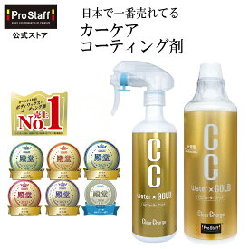 プロスタッフ 【送料無料】CCウォーターゴールド 300ml & つけかえ用 480ml お得セット クロス付き (ccウォーター ccゴールド ガラス系 カー コーティング 車 ワックス ガラスコート 雨染み 洗車 艶出し 艶 ツヤ 高撥水 撥水 全色対応 ノーコンパウンド 防汚 ) 【SG】