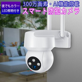 防犯カメラ ワイヤレス QB323 300万高画質 Google Home Amazon Alexa対応 夜でもフルカラー録画 ライトアップ ONVIF対応 WIFI 無線 AI人体追跡 動体検知 MicroSDカード録画 遠隔監視 赤ちゃん 子供 ペット 屋内屋外兼用 PSE 技適 6ヶ月保証 SDL