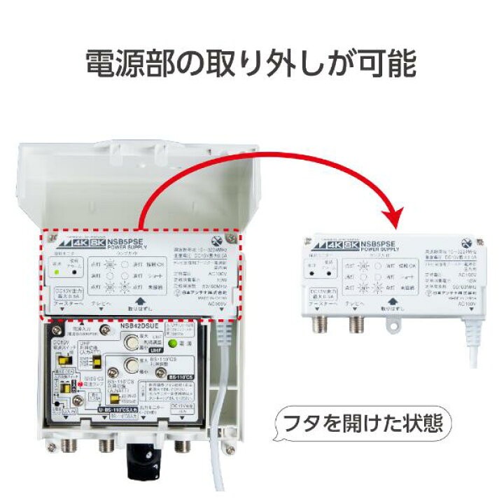 楽天市場】日本アンテナ4K8K対応UHF/BS/CSブースターNSB42DSUE : プロ 