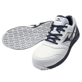 【在庫あり】MIZUNO　ミズノ安全靴オールマイティLS II 11L紐01:ホワイト×ネイビーF1GA210001