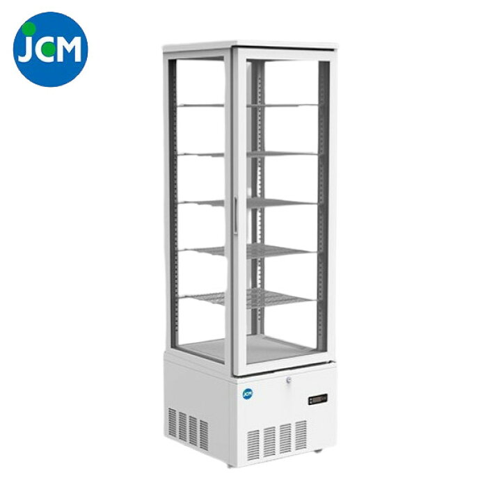 楽天市場】JCM 4面ガラス冷蔵ショーケース（片面扉） JCMS-290 258L 