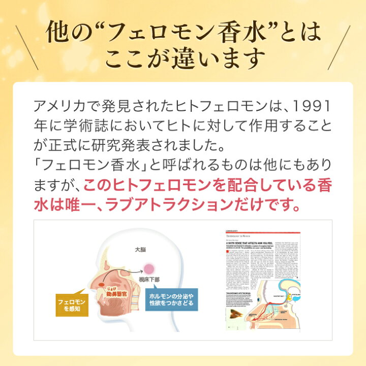 日本最大の ラブアトラクション ベルガモット女性用  フェロモン香水 製法特許取得