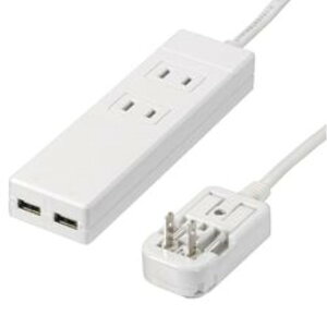 ���U�� �C�O�p�}���`�ϊ��^�b�v 2���{USB2�|�[�g 1m �z���C�g A�EC�EO�EBF�ESE�^�C�v HPM6AC2USB2WH �y���������z