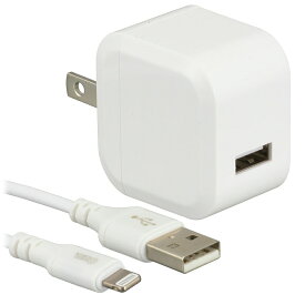 USB-AC充電器 ライトニングケーブルケーブル付 2.4A出力 MFI認証 OHM 01-7167 MIP-AU12W-W アイフォン iPhone14 14Plus 14 Pro MAX iPhone13対応 送料無料
