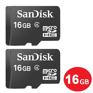 TfBXN microSDHCJ[h 16GB 2 Class4 SDSDQM-016G-B35-2P SanDisk }CNSD microSD J[h COe[i y[֑z