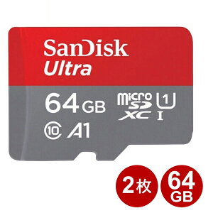 TfBXN microSDXCJ[h 64GB 2Zbg Ultra class10 UHS-1 A1 140MB/s microSDJ[h SanDisk COe[ SDSQUAB-064G-GN6MN-2P y[֑z
