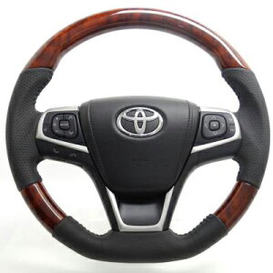 【REAL レアルステアリング オリジナルシリーズ】トヨタ ハリアー 60系 (2013.12〜) ブラウンウッド