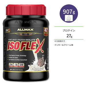 yP10{200-12119zI[}bNX AC\tbNX AC\[gveC NbL[&N[ 30 907g (2lb) ALLMAX ISOFLEX ISOLATE POWDER Cookies & Creamy񂹏izy킹