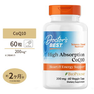 yő10%OFFN[|zz RGUCQ10 CoQ10 200mg 60 Doctor's BEST ihN^[YxXgj High Absorption CoQ10 200mg 60vcap