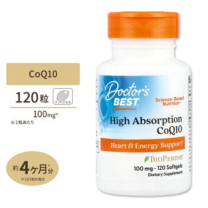 yő10%OFFN[|zz RGUCQ10 CoQ10 100mg \tgWF 120 Doctor's BESTihN^[YxXgj High Absorption CoQ10i100mgj120softgels