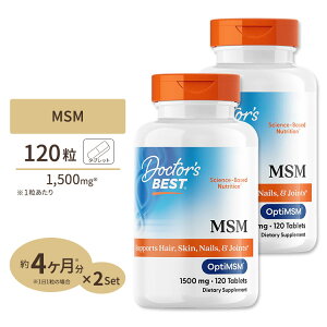 yő10%OFFN[|z[2Zbg] MSM 1500mg 120 ^ubg Doctor's BEST ihN^[YxXgj