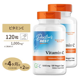 [2個セット] ビタミンC 1000mg 120粒 Doctor's BEST（ドクターズベスト） Vitamin C with Quali-C 1000mg 120VC 2bottles set