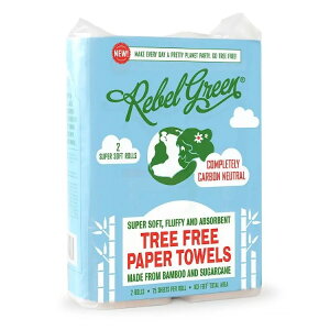 ���x���O���[�� �c���[�t���[�y�[�p�[�^�I�� 2���[�� Rebel Green Tree Free Paper Towels 2-pack �y�����񂹏��i�z