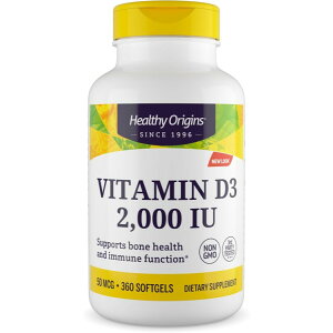 �w���V�[�I���W���Y �r�^�~��D3 MCT�I�C���z�� 2,000 IU (360�\�t�g�W�F��) Healthy Origins VitaminD3 Gels 2,000 IU (MCT Oil) 360 Gels �y�����񂹏��i�z�y���킹�Ĕ��������z