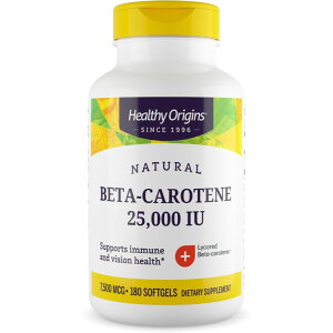 �w���V�[�I���W���Y �x�[�^�J���`�� 25,000 IU (180�\�t�g�W�F��) Healthy Origins Beta Carotene 25,000 IU 180 Gels �y�����񂹏��i�z�y���킹�Ĕ��������z