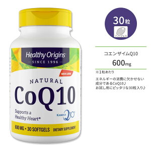 �w���V�[�I���W���Y �R�G���U�C�� Q10 (�J�l�JQ10) 600mg �\�t�g�W�F�� 30�� Healthy Origins CoQ10 (Kaneka Q10) ���r�L�m�� �h�{�⏕�H�i�y�����񂹏��i�z�y���킹�Ĕ��������z