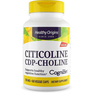 �w���V�[�I���W���Y �V�`�R����(�R�O�j�W��) 250mg (60�x�W�J�v�Z��) Healthy Origins Citicoline (Cognizin) 250mg 60Vcaps �y�����񂹏��i�z�y���킹�Ĕ��������z