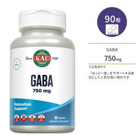 カル ギャバ 750mg 90粒 タブレット KAL GABA 90 Tablets アミノ酸 サプリ ヘルスケア 体づくり 健康サポート リラックスサポート ポジティブ 冴えた毎日