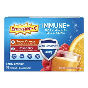 �y�A�����J�R�X�g�R�i�z�G�}�[�W�F��C �C�~���[��+ 1000 mg �r�^�~��C + �r�^�~��D & �����A90 �p�b�N Emergen-C Immune+ 1000 mg Vitamin C + Vitamin D & Zinc, 90 Packets�y�����񂹏��i�z�y���킹�Ĕ��������z