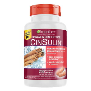 �y�A�����J�R�X�g�R�i�z�g�D���l�C�`���[ �V�i�����Z�k�� �V���X���� 500mg�A200 �x�W�^���A���J�v�Z�� trunature Cinnamon Concentrate Cinsulin 500mg, 200 Vegetarian Capsule �y�����񂹏��i�z�y���킹�Ĕ�