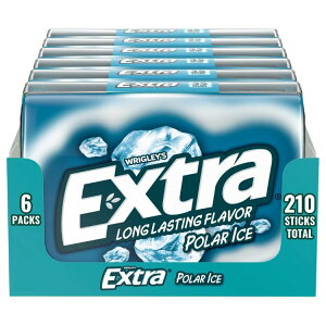 �G�N�X�g�� �V���K�[�t���[�K�� �|�[���[�A�C�X ���K�p�b�N 35�{×6�� Extra Sugar Free Chewing Gum, Polar Ice, Mega Pack, 35 sticks, 6-count �y�����񂹏��i�z
