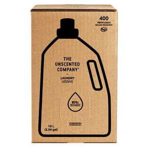 �y�A�����J�R�X�g�R�i�zThe Unscented Company �t�̐����܋l�ߑւ��{�b�N�X 400�� 337.��2720ml ������ The Unscented Company Liquid Laundry Detergent Refill Box, 400 Loads, 337.92 fl oz�y�����񂹏��i�z