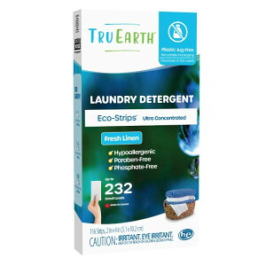 �y�A�����J�R�X�g�R�i�zTru Earth �G�R�X�g���b�v �����܃X�g���b�v �t���b�V�����l�� 232 �� �X�g���b�v 116 �� Tru Earth Eco-Strips Laundry Detergent Strips, Fresh Linen, 232 Loads, 116 Strips�y�����񂹏�
