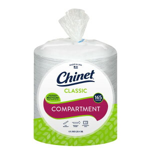 �y�A�����J�R�X�g�R�i�zChinet �N���V�b�N �R���p�[�g�����g 10-3/8 �C���` �y�[�p�[ �v���[�g 165 �� Chinet Classic Compartment 10-3/8 Paper Plate, 165-count �y�����񂹏��i�z�y���킹�Ĕ��������z