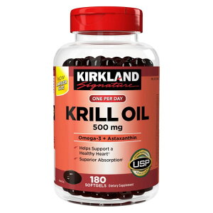 �y�A�����J�R�X�g�R�i�z�J�[�N�����h�V�O�l�`���[ �N�����I�C�� 500mg�A�\�t�g�W�F�� 180�� Kirkland Signature Krill Oil 500mg, 180 Softgels �y�����񂹏��i�z�y���킹�Ĕ��������z