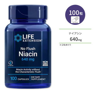�m�[�t���b�V�� �i�C�A�V�� 640mg 100�� 3������ Life Extension (���C�t�G�N�X�e���V����) �P�i �Z�b�g NO FLUSH NIACIN 640 MG 100 CAPSULES