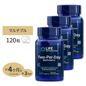 [3�Z�b�g] ���C�t�G�N�X�e���V���� �c�[�p�[�f�C �}���`�r�^�~�� �^�u���b�g 120�� Life Extension Two-Per-Day Multivitamin�y�����񂹏��i�z�y���킹�Ĕ��������z