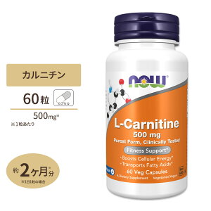 L-Jj` 500mg 60 NOW Foods (iEt[Y) L-Carnitine 500mg 60Vcaps