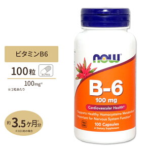 yő10%OFFN[|zr^~B6 100mg 100 NOW Foods (iEt[Y) Vitamin B-6 100mg - 100 Caps
