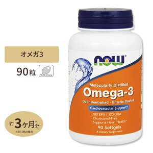yő10%OFFN[|zNOW Foods IK3 (EPA DHA) 90 \tgWF iEt[Y Molecularly Distilled Omega-3 90Softgels
