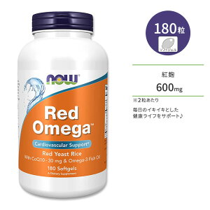 �i�E�t�[�Y ���b�h�I���K �\�t�g�W�F�� 180�� NOW Foods RED OMEGA �R�G���U�C��Q10 �g�� �I���K3 �T�v�������g