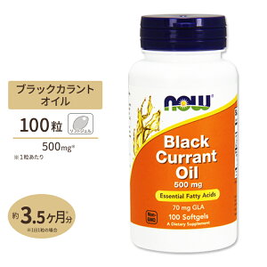 yő10%OFFN[|zNOW Foods ubNJgIC (JVX) 500mg 100 \tgWF iEt[Y Black Currant Oil 500mg 100softgels