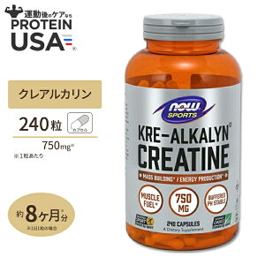 yvoXP oKI舤pziEt[Y NAJ (i^NA`) 750mg 240 NOW Foods Kre-Alyn Creatine 750mg 240cp iEX|[c nowsports
