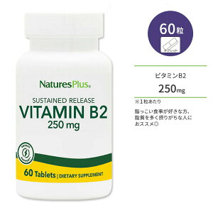 �l�C�`���[�Y�v���X �r�^�~�� B2 250mg �T�X�e���h�����[�X �^�u���b�g 60�� NaturesPlus Vitamin B2 250 mg Sustained Release Tablets ���{�t���r��