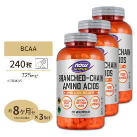 [3個セット] BCAA 240粒 NOW Foods (ナウフーズ)