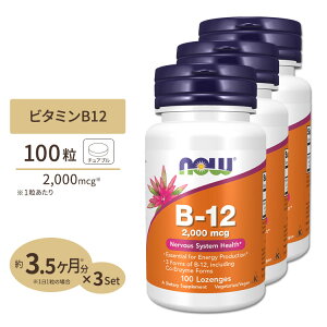 [3�Z�b�g] �r�^�~��B-12�@2000mcg�@100�� NOW Foods