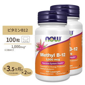 [2�Z�b�g] ���`��B-12�@1000mcg 100�� NOW Foods