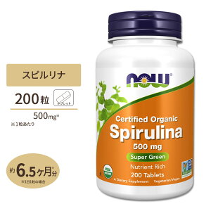 yő10%OFFN[|zXsi 500mg 200 NOW Foods(iEt[Y) Spirulina 500 mg 100% Natural - 200 Tabs
